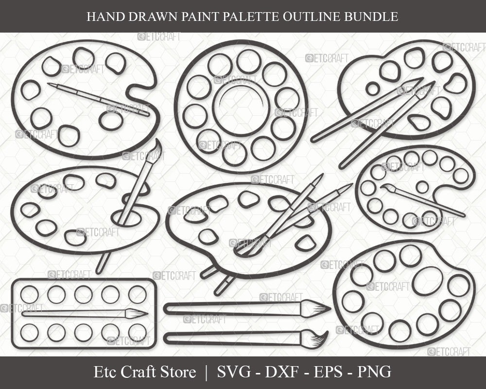 Paint Pallet Pallette SVG PNG JPG Clip Graphic by kaybeesvgs · Creative  Fabrica