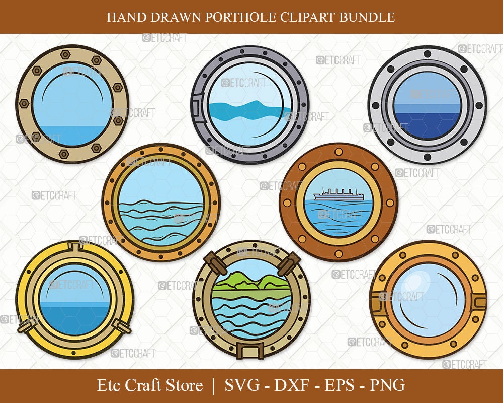 Porthole Clipart SVG Ship Porthole Svg Ship Window Svg Etsy Australia