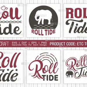 Roll Tide SVG Bundle, Elefant SVG, Alabama Crimson SVG, Alabama SVG, Typografie Design ETC T00489