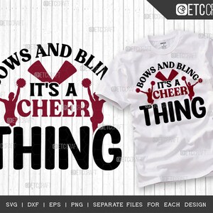 Bows and Bling Its A Cheer Thing SVG T-shirt Design Bundle-beautiful ...