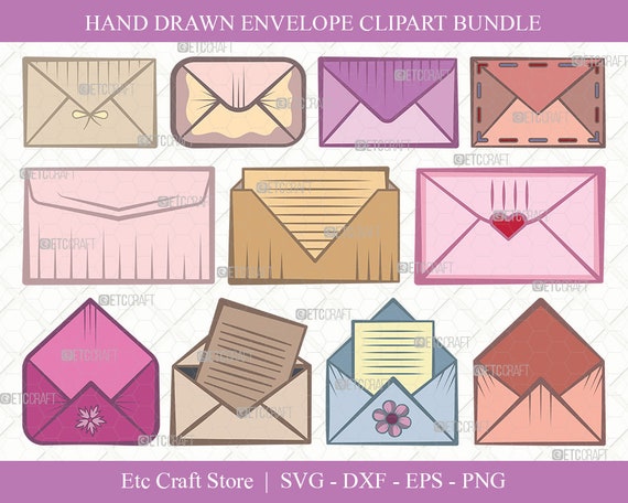 Download Envelope Clipart Svg Cut File Mail Svg Heart Envelope Svg Etsy