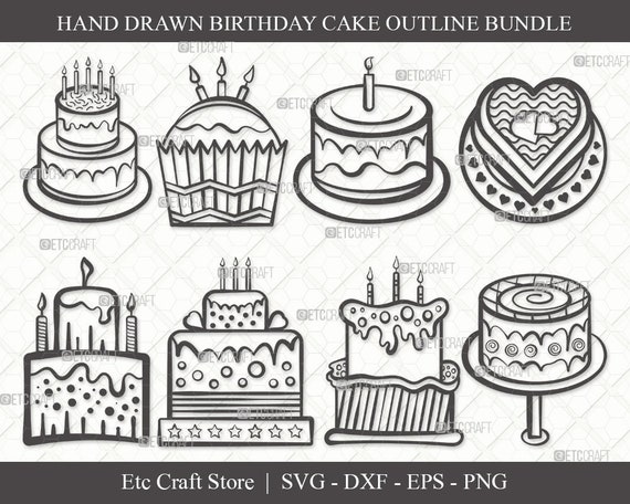 birthday cake outline icon 12744216 Vector Art at Vecteezy