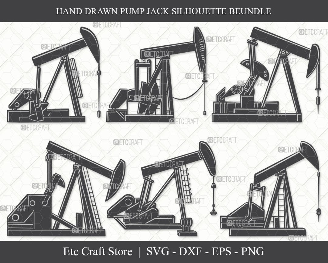 Pump Jack SVG, Pump Jack Silhouette, Oil Pumpjack Svg, Oil Derrick Svg