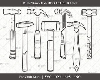 Construction Hammer Metal Tool Carpenter Strike Hit Equipment Framing Housing Build Repair Fix.SVG .PNG Clipart Vector Cricut Cut Cutting