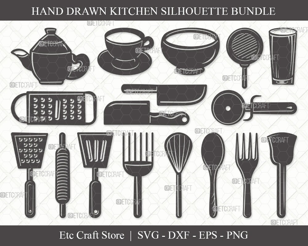 Küche Silhouette SVG geschnitten Datei Küche Svg | Etsy