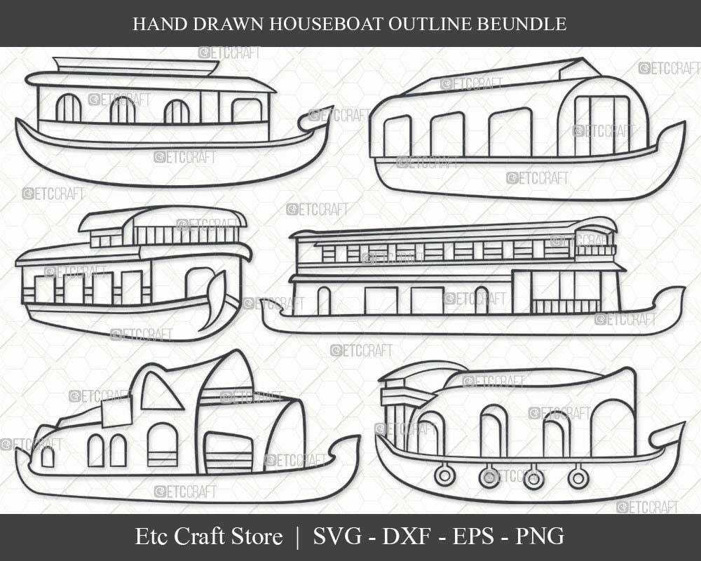 Houseboat SVG, Houseboat Outline, Boat House Svg, Boat Svg, Houseboating  Svg, Lake Life Svg, River Life Svg, Houseboat Bundle - Etsy