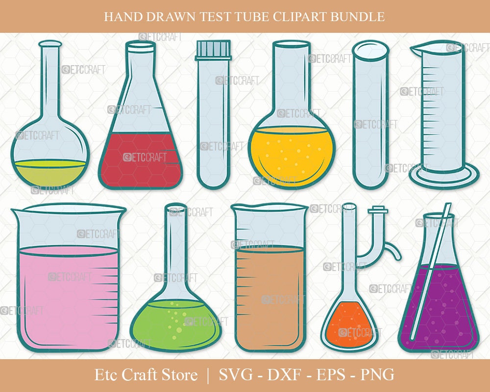 Test Tubes And Beakers Clipart School