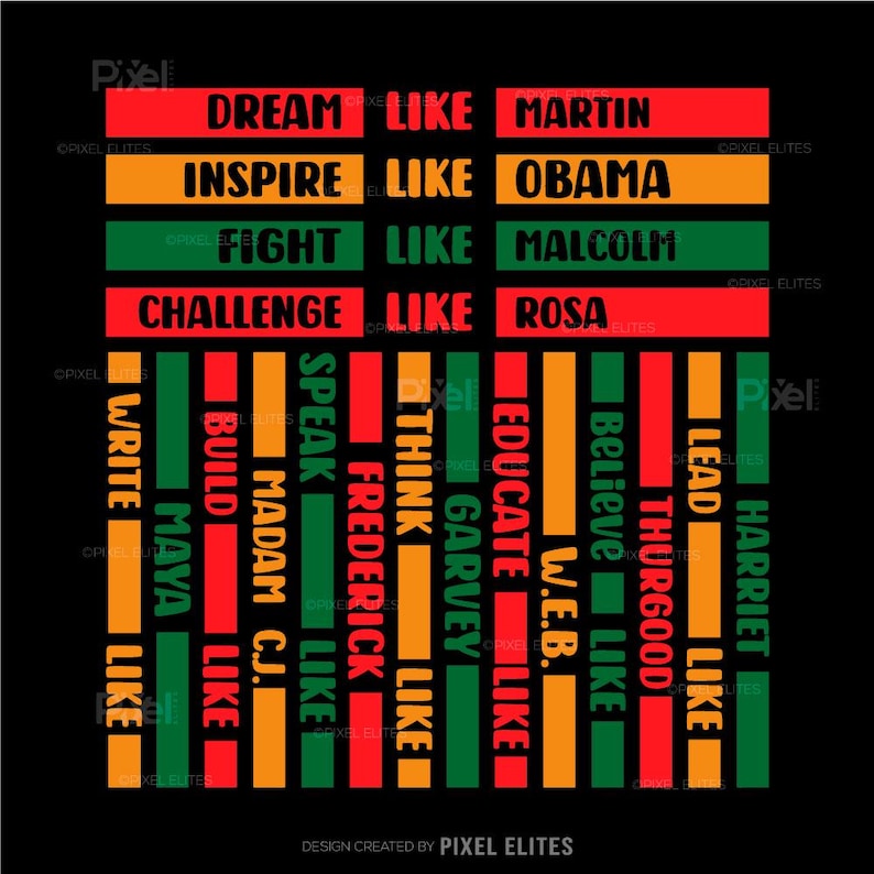 Dream Like Martin SVG Cut File Bundle – African American Quote T-shirt ...