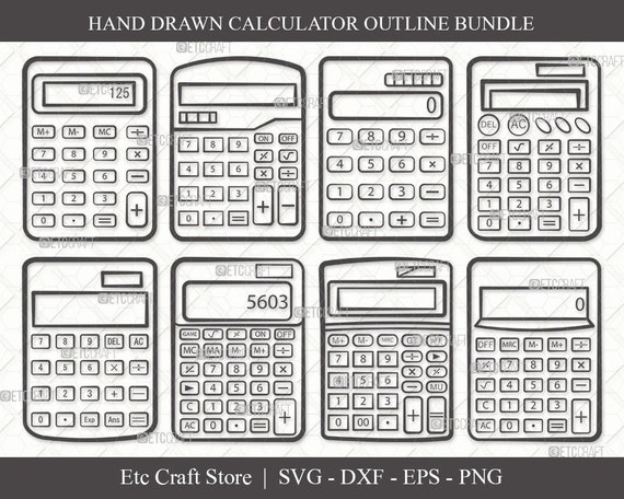 Calcolatrice file di taglio SVG, calcolatrice grafica svg clipart  stampabile -  Italia