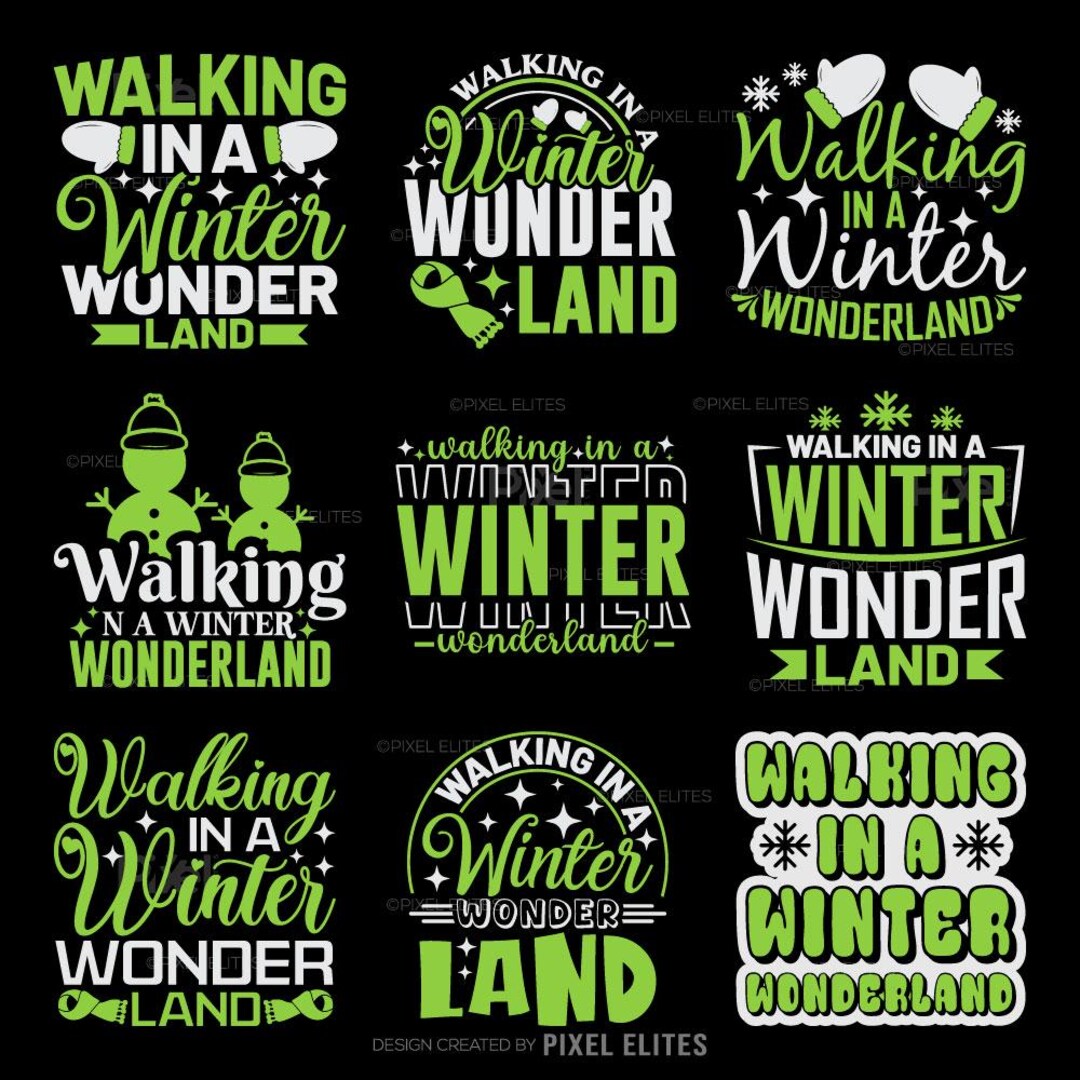 Walking in A Winter Wonderland SVG Cut File | Holiday Snowdays Season ...