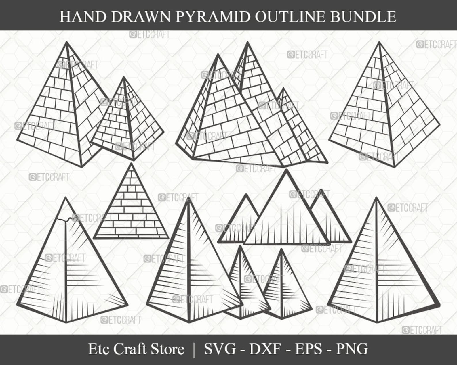 Pyramide Umriss SVG geschnitten Datei Ägypten Svg - Etsy.de
