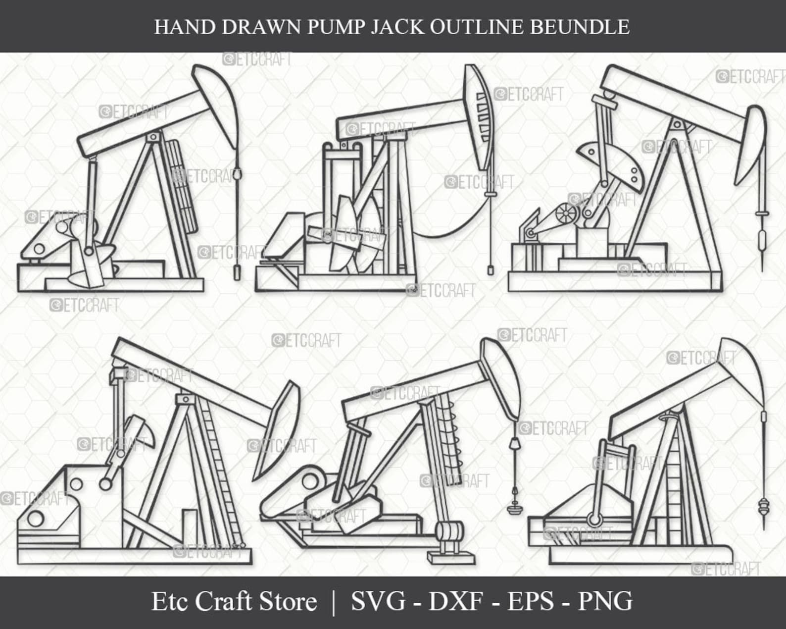 Pump Jack SVG Pump Jack Outline Oil Pumpjack Svg Oil Etsy