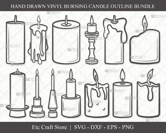 Felt Pen Drawing Burning Candle Stock Illustration 228963955  Shutterstock