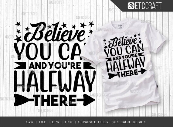 Yes You Can Do It Motivational Typography T-Shirt Vector Graphic