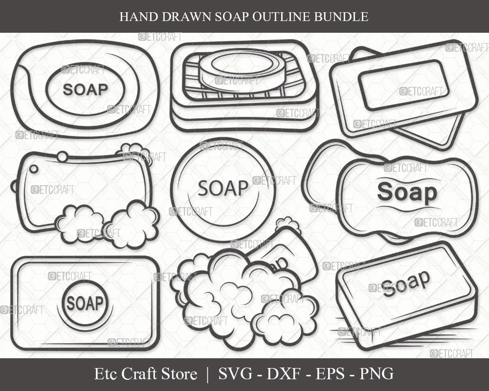 Soap Outline SVG Cut File Soap Svg Soap Bar Svg Soap Etsy Canada