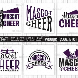 Mascot Cheer SVG T-shirt Design Bundle-Beautiful Cheerleading Cheer Quotes Design