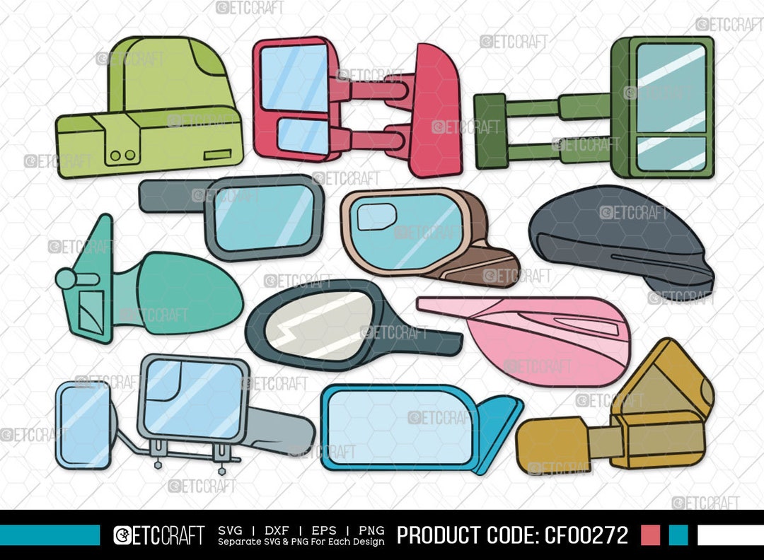 Car Mirror Clipart Mirror SVG Car Side Mirror Svg Rear View Etsy
