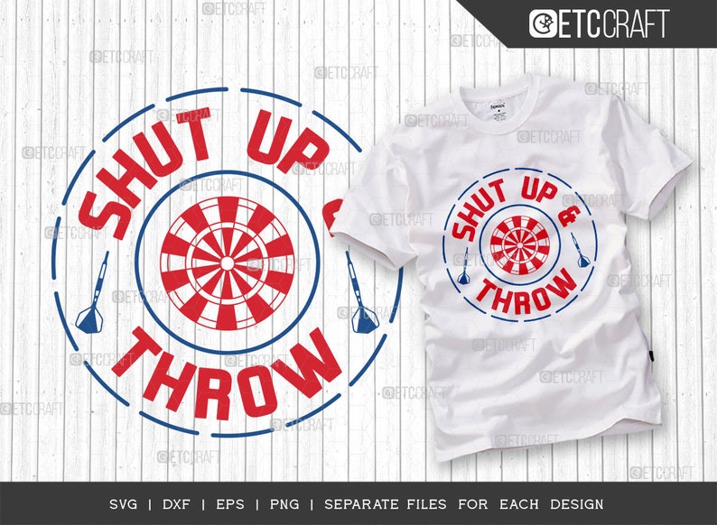 Shut up & Throw SVG Bundle Darts Svg Sports Svg Dartboard Etsy Canada