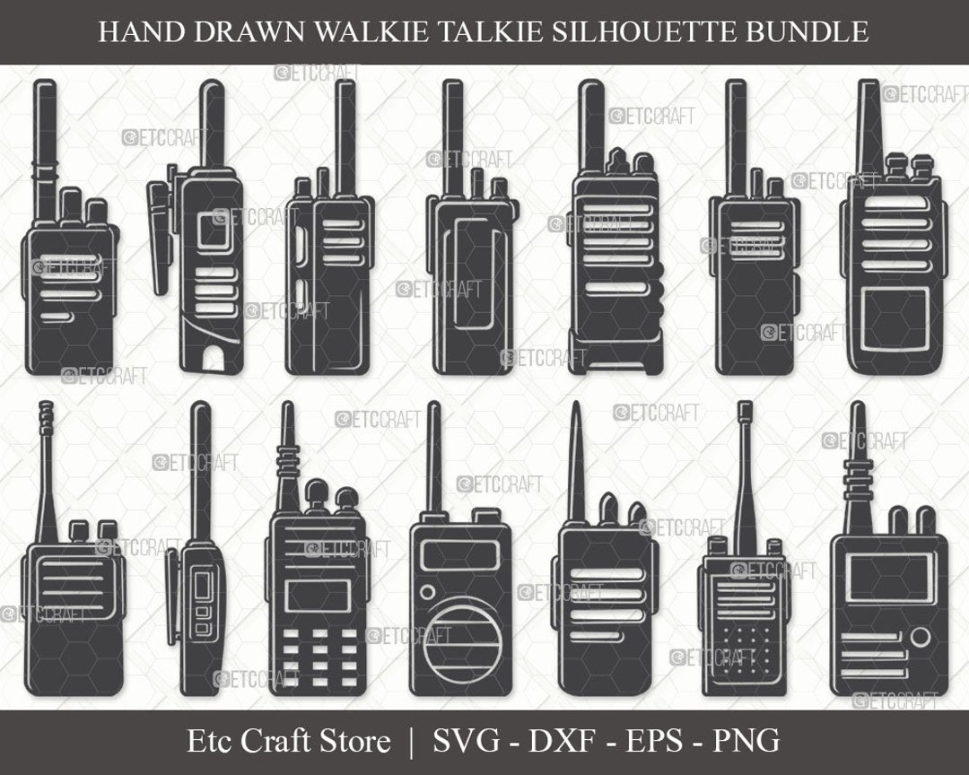 Walkie Talkie SVG Walkie Talkie Silhouette Communication Etsy