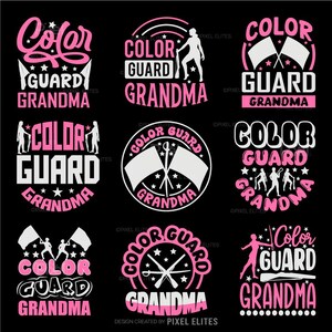 Color Guard Grandma SVG Bundle | Guard Mom Life Png Dxf Eps | Marching Band SVG for Cricut