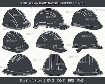 Hard Hat Silhouette SVG Bundle: Konstruktion & Sicherheit (Digitaler Download)
