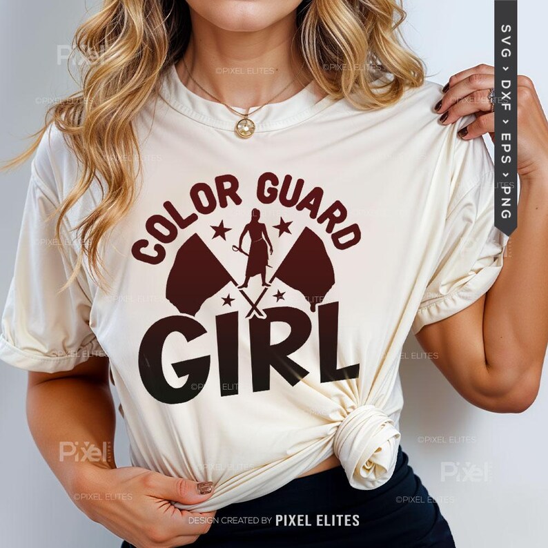 Color Guard Girl SVG Cut File, Girl's Guard Girl SVG, Color Guard ...