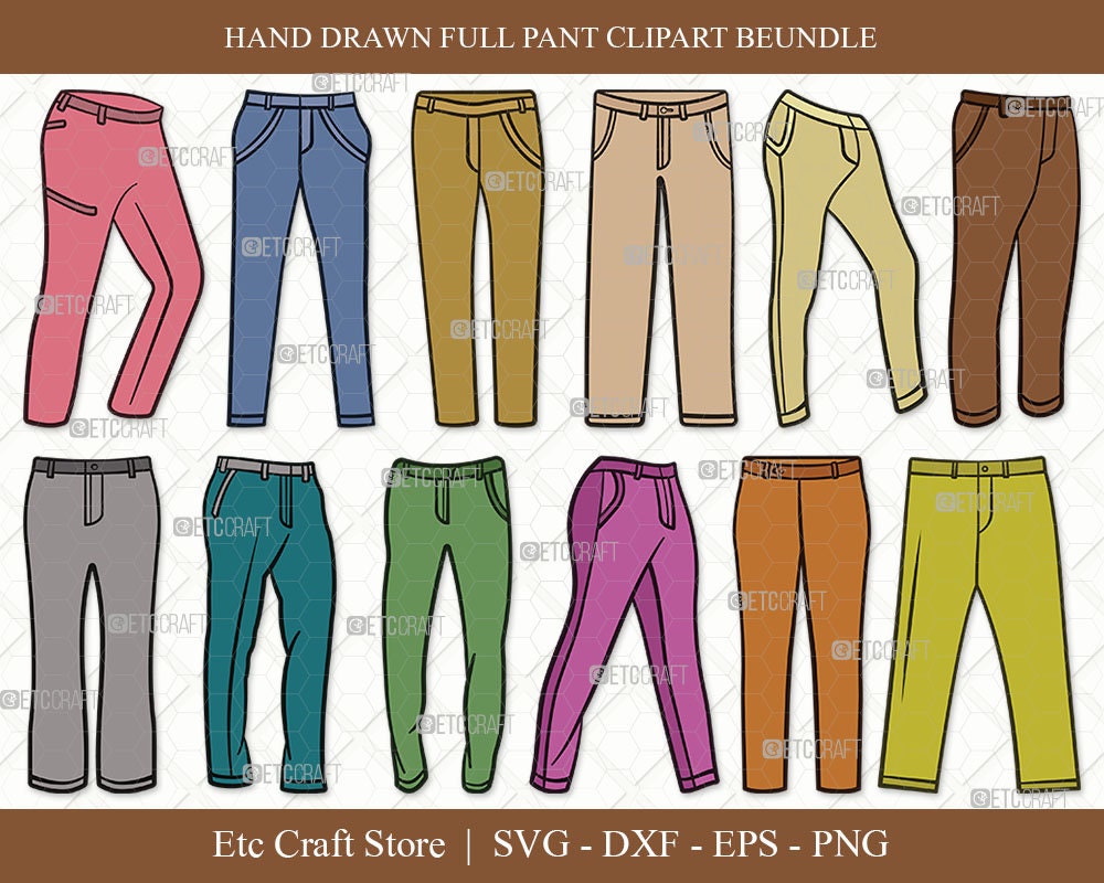 Full Pant SVG Full Pant Clipart Long Pant Svg Pant Icon Etsy