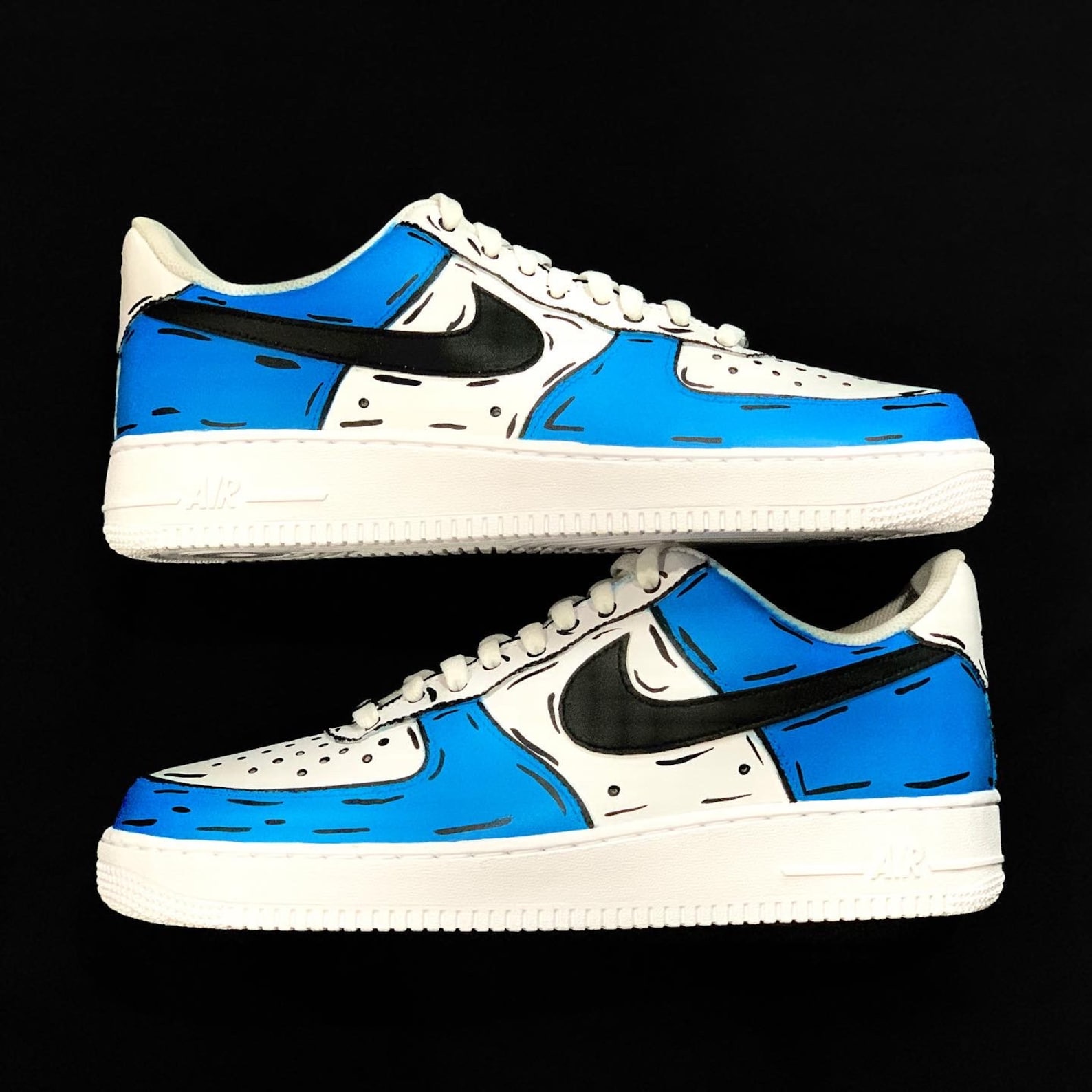 custom air force ones cartoon