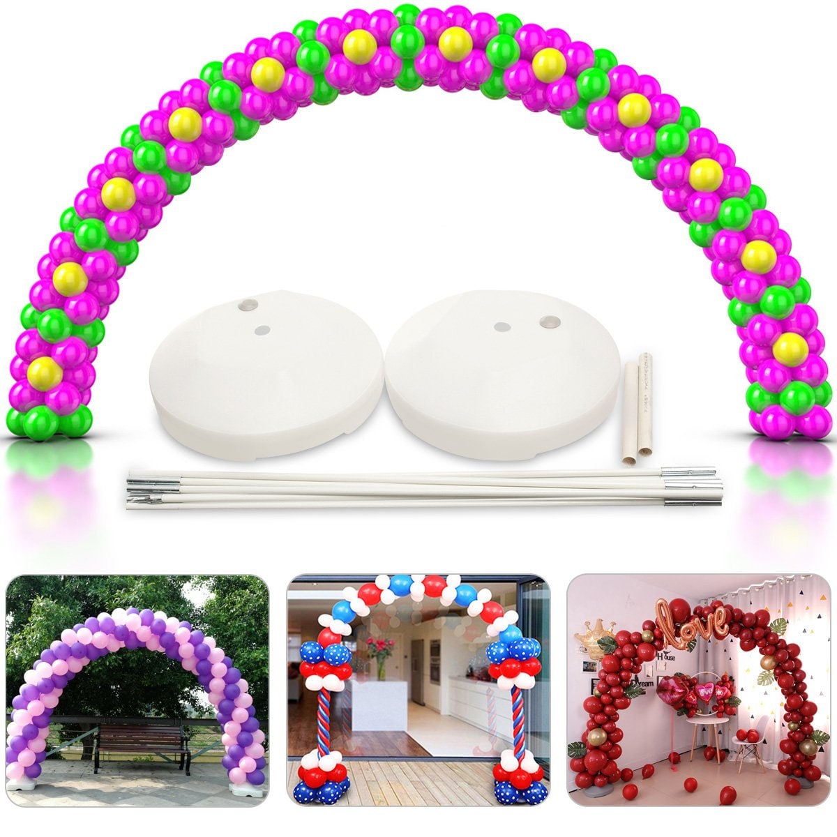 DIY Large Balloon Arch Set Column Stand Base Frame Kit Etsy