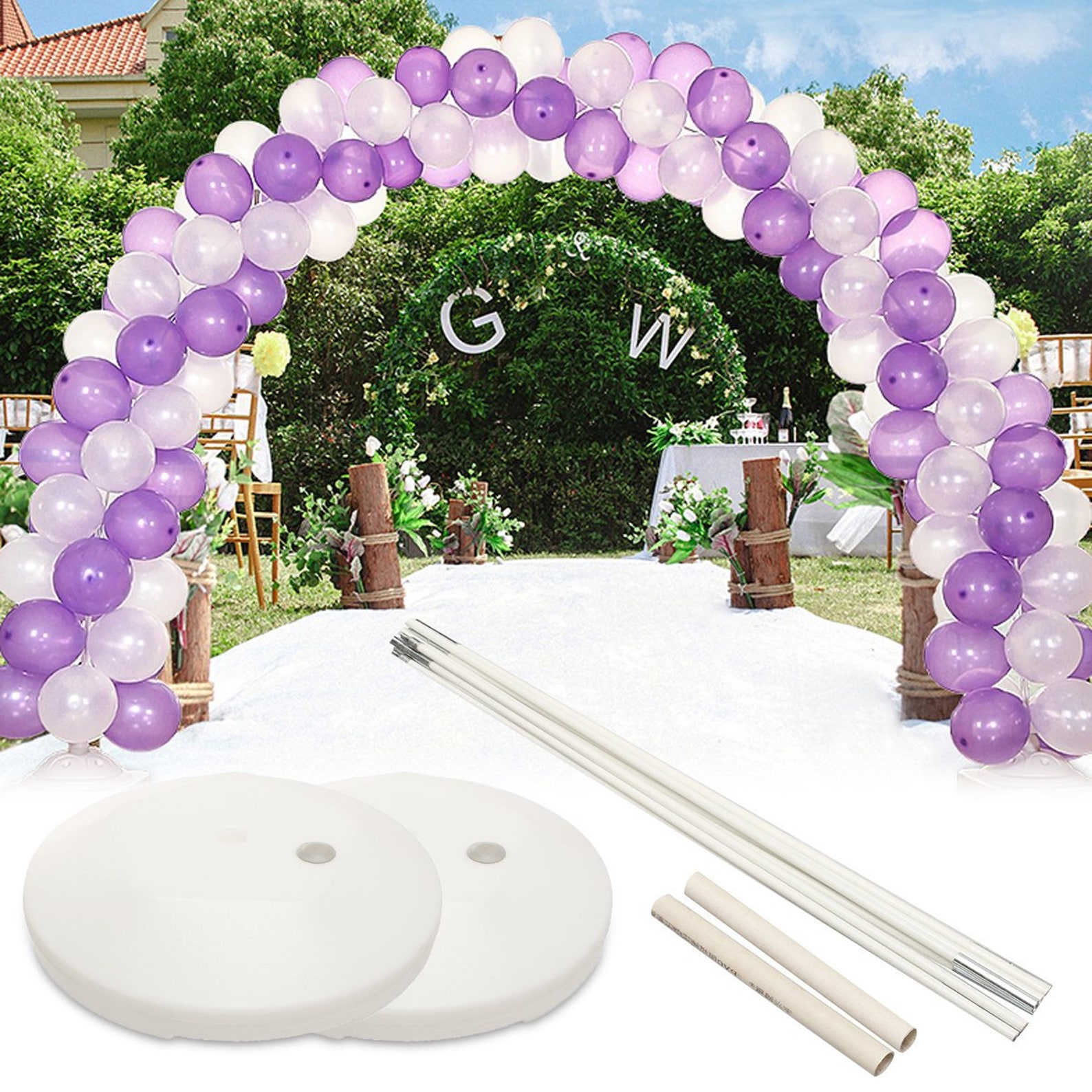 DIY Large Balloon Arch Set Column Stand Base Frame Kit Etsy