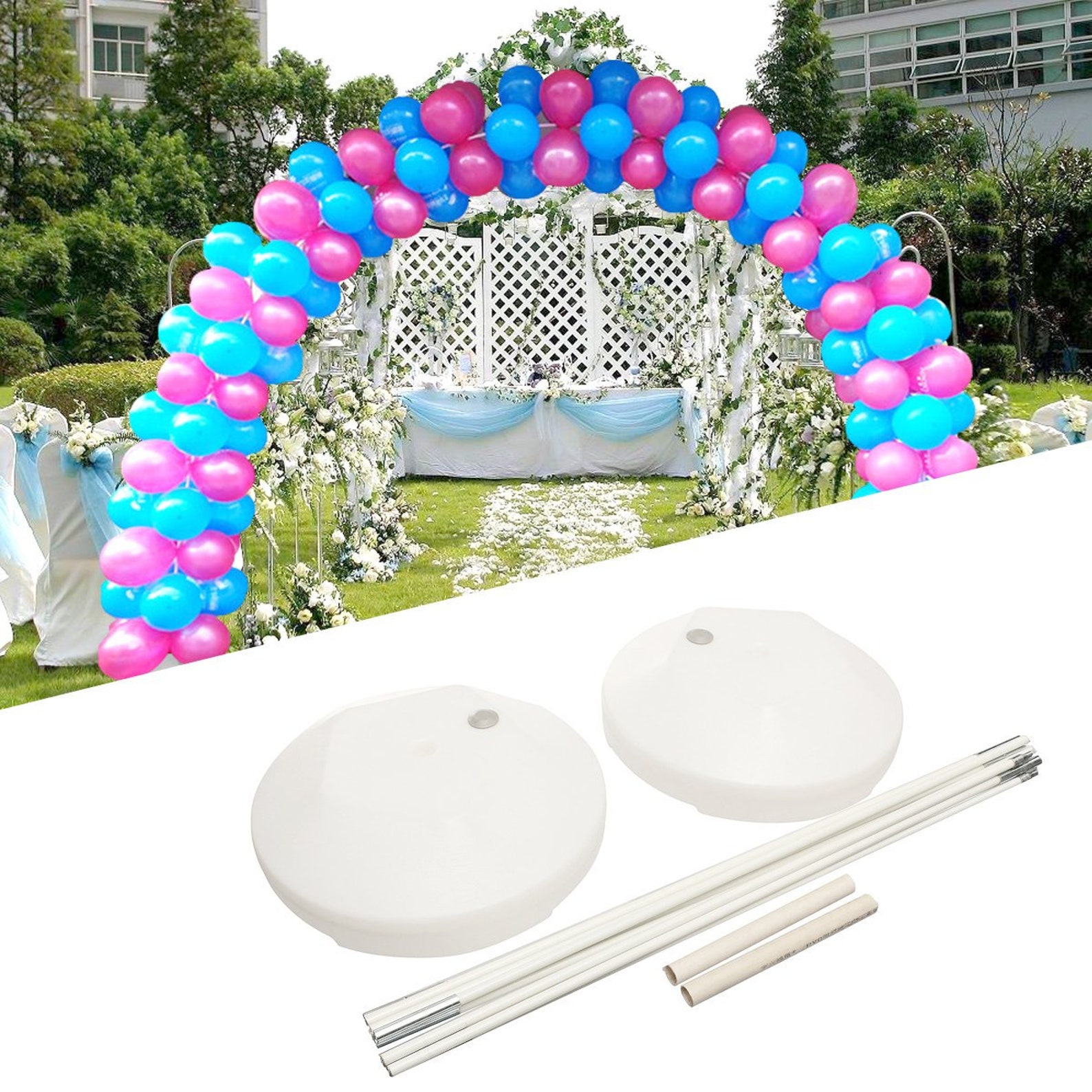DIY Large Balloon Arch Set Column Stand Base Frame Kit Etsy
