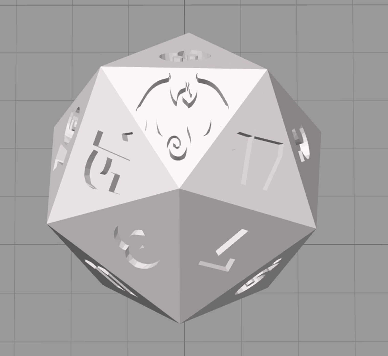 Dnd Dragon Master D20 Dice Lucky DM Font 3D Printing STL Etsy