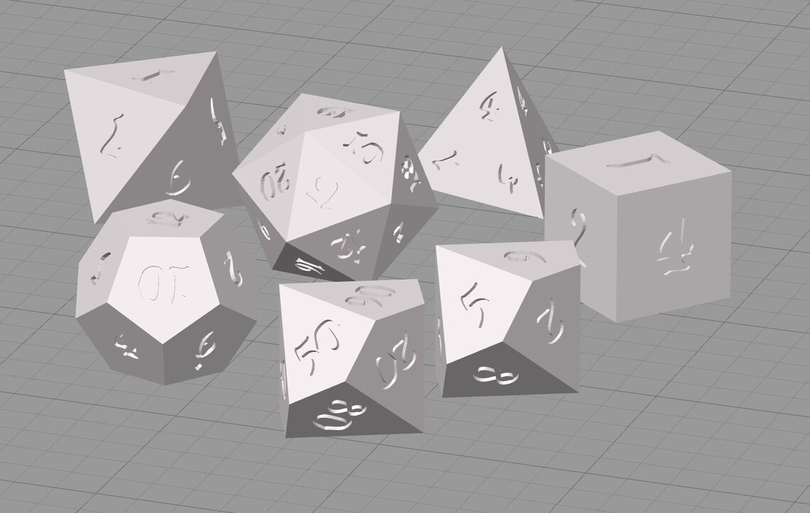 Dnd Master Dice 3D Printing STL Digital Download Castle Main Font RPG ...