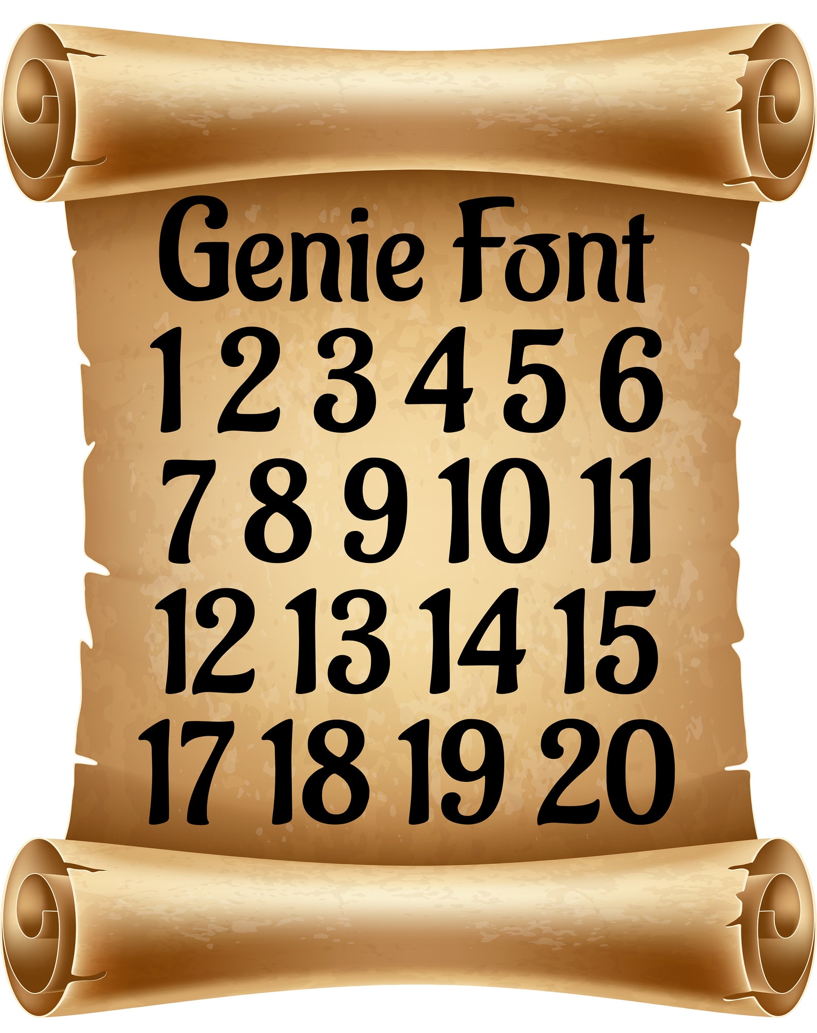 Dnd Master Dice Genie Font 3D Printing STL Digital Download RPG