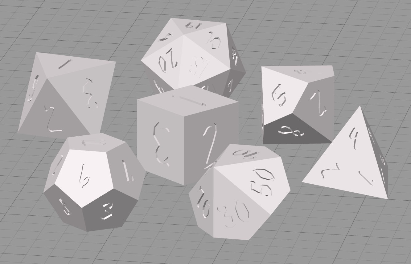 DnD Master Dice 3D Printing STL Digital Download Moxie Font | Etsy