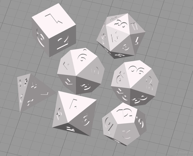 Dnd Master Dice Lucky DM Font 3D Printing STL Digital Download RPG ...
