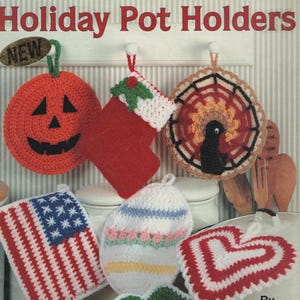 Vintage Holiday Pot Holders Crochet Patterns Booklet! PDF Download!