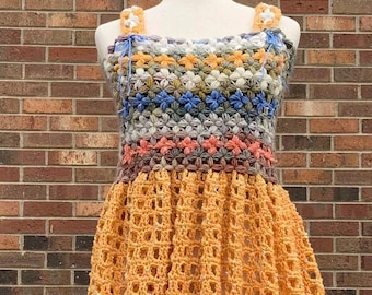 Hand Crochet Babydoll Top! Women’s Size S-L
