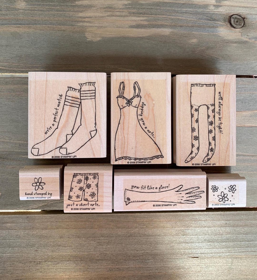 Stampin’ Up! Laundry Notes - Vintage Stamp Set of 7! - Etsy