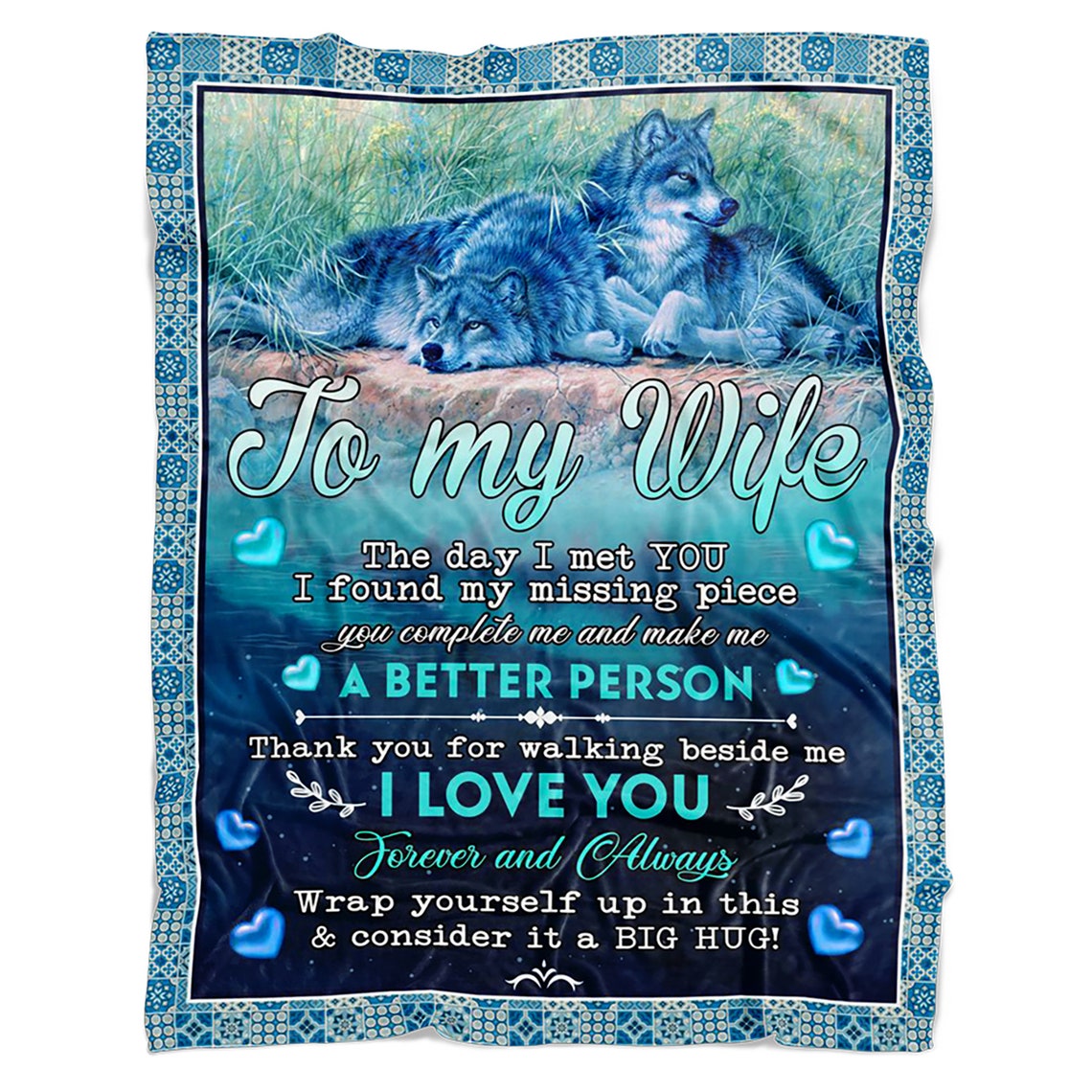Blanket To My Wife Fleece Blanket Personalized To My Wife Etsy