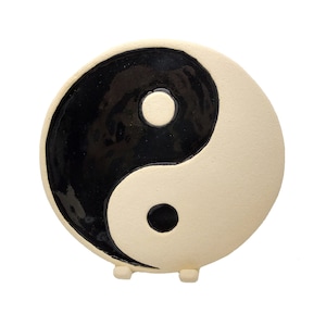 Yin Yang Keramik Teller, Yin Yang Teller Für Wand Und Tisch, Yin Yang Dekoration Mandala, Meditation Symbol, Balance Symbol, Schwarz Weiß