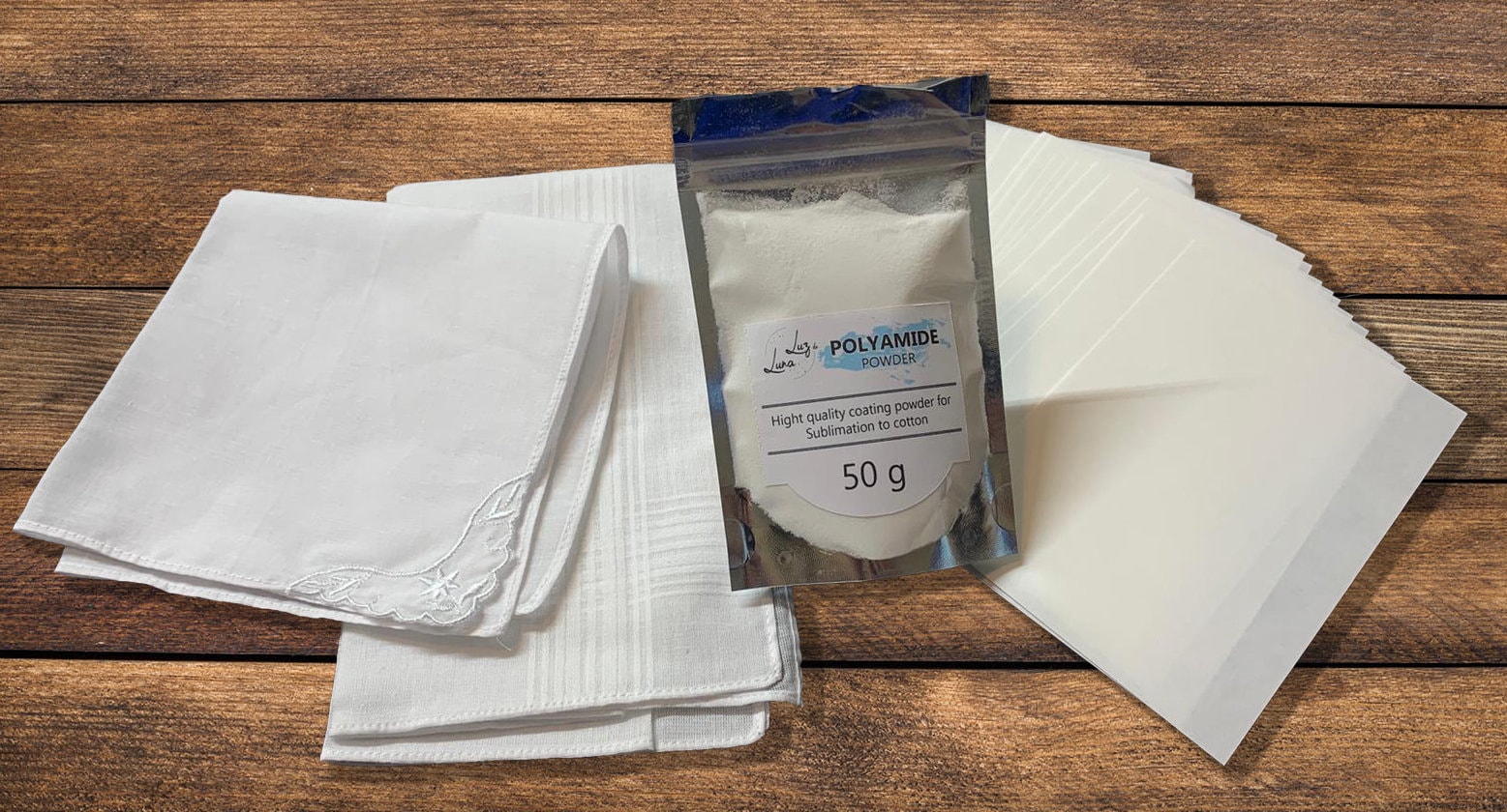 Polyamide Powder Sublimation on Cotton 2 Handkerchief 50g Etsy