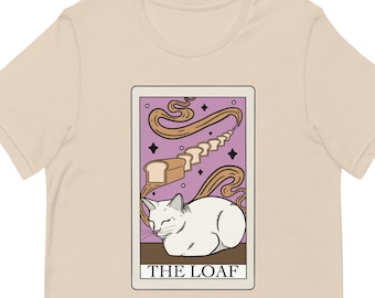 The Loaf Cat Tarot Card T-Shirt, Cat Lover Tee, Cat Gift, Tarot Card Shirt, Witchy T-Shirt, Funny Cat Present, Kitten, Loafing