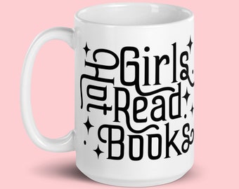 Taza "Chicas atractivas leen libros", taza de café para amantes de los libros, regalo para amantes de los libros, lectores de fantasía romántica, obsesión por los libros, lectura de libros prohibidos