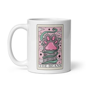 The Beans Cat Toes Tarot Card Mug