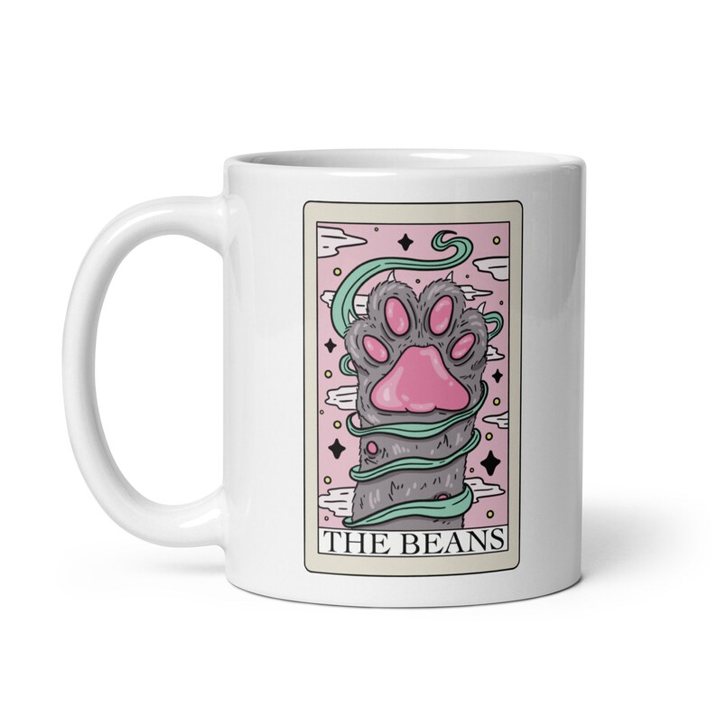 The Beans Cat Toes Tarot Card Mug