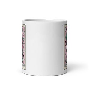 The Beans Cat Toes Tarot Card Mug side view small size