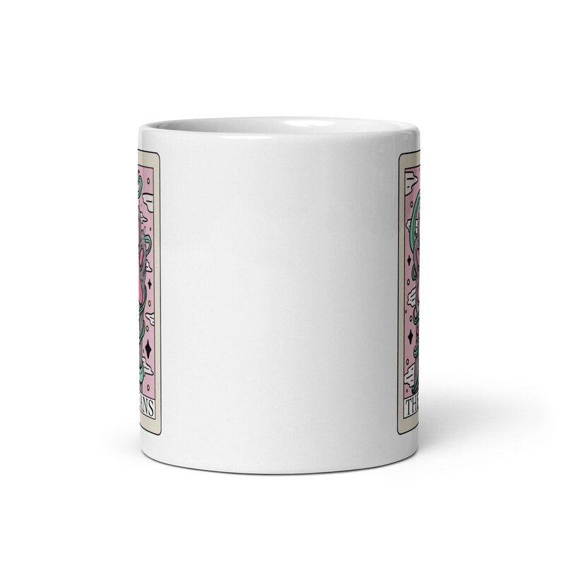 The Beans Cat Toes Tarot Card Mug side view small size