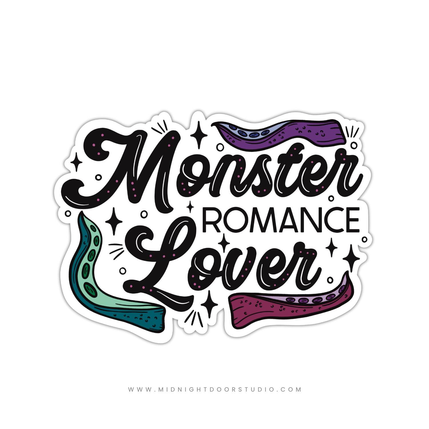 Monster Romance Lover Vinyl Sticker, Bookish Sticker, Romance Reader, Fantasy, Book Lover, Probably Reading Smut, Dark Romance, Gift
