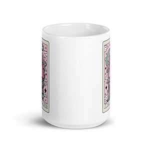 The Beans Cat Toes Tarot Card Mug side view large size